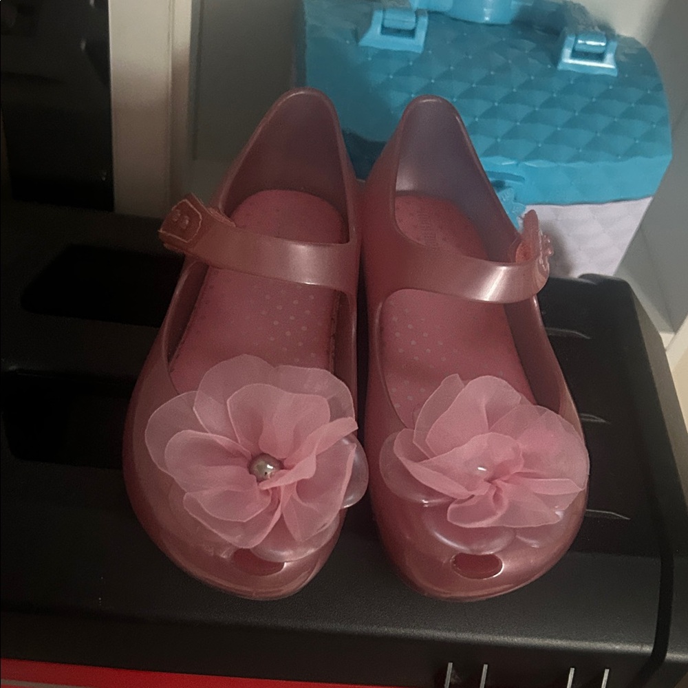 Mini Melissa girls pink maryjanes size 12